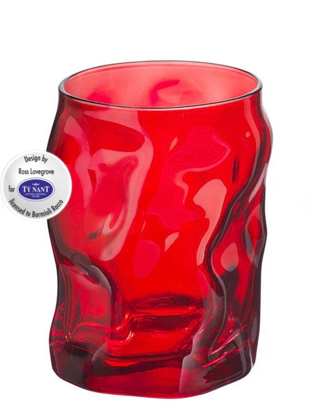 NEW (10) Bormioli Rocco Sorgente Red Italian Glasses (Sold Out)